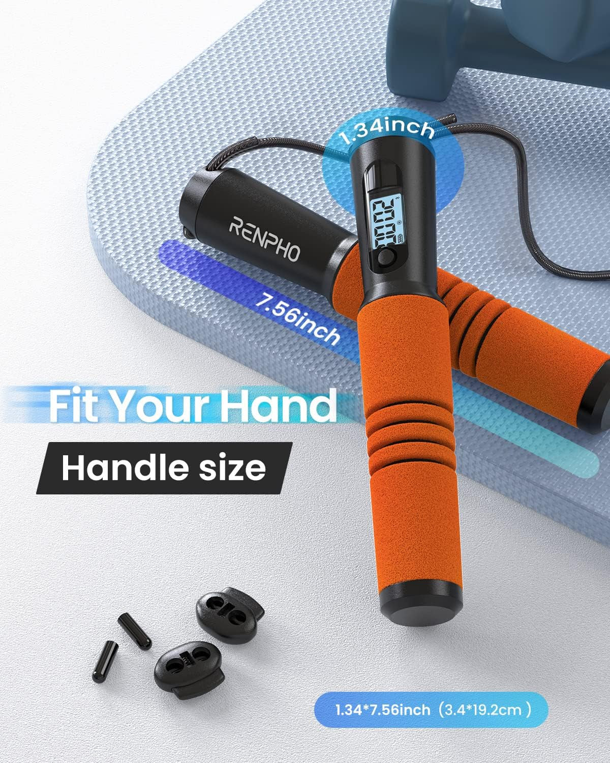 Smart Jump Rope - APP Data Storage & Tracking & Analysis, Tangle-Free Jumping Rope for Men, Women, Skipping Rope with Counter, Adjustable Workout Jump Ropes for Crossfit, Gym, MMA